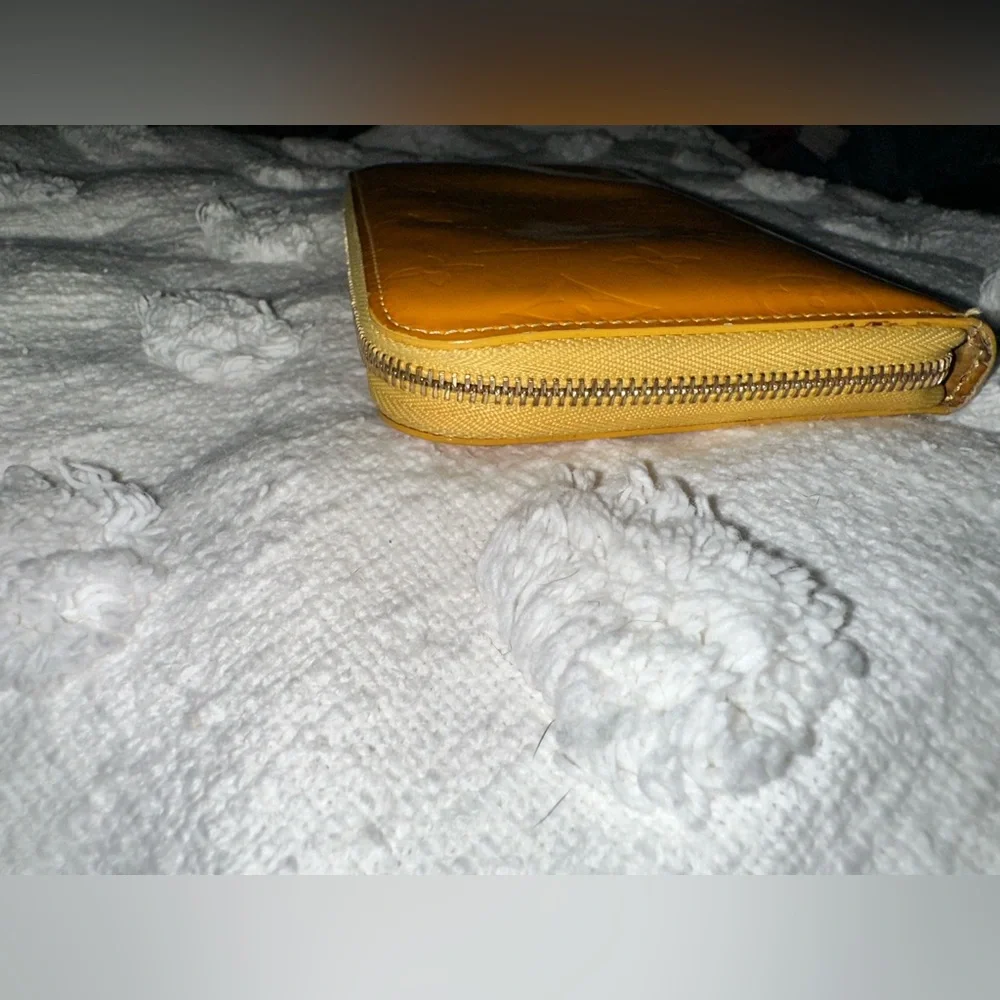 Authentic Yellow Louis Vuitton Yellow Vernis Wallet